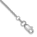 14K White Gold 1.5mm Solid Polished Cable Chain Anklet - Length 9'' inches - (C63-942)