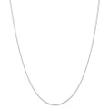 Leslie's 14K White Gold 0.8mm Round Diamond-cut Wheat Necklace - Length 16'' inches - (B20-160)