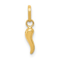 14K Yellow Gold Italian Horn Charm - (A98-830)