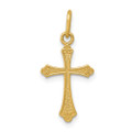 14K Yellow Gold Polished Small Cross Pendant - (B11-206)