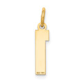 14K Yellow Gold Small Satin Number 1 Charm Pendant - (A86-426)