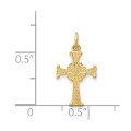 14K Yellow Gold Celtic Cross Charm 18mm length - (B11-195)