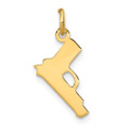 14K Yellow Gold Pistol Charm - (B11-979)