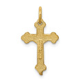 14K Yellow Gold INRI Diamond-cut Crucifix Charm - (A83-819)