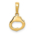 14K Yellow Gold Handcuffs Pendant - (A85-383)