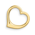 10K Yellow Gold Polished Heart Chain Slide - (A88-738)