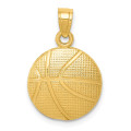 10K Yellow Gold Basketball Pendant - (A89-609)