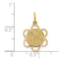 14K Yellow Gold Happy Birthday Charm Pendant - (A98-658)