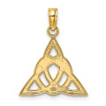 14K Yellow Gold Small Celtic Trinity Knot Charm Pendant - (A91-884)