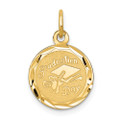 14K Yellow Gold Graduation Cap Charm Pendant - (A98-637)