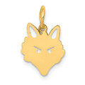 14K Yellow Gold Fox Head Charm - (B13-200)