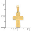 14K Yellow Gold First Holy Communion Cross Pendant - (A85-576)