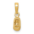 14K Yellow Gold Baby Shoe Charm - (A85-582)