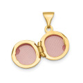 14K Yellow Gold Polished Domed 10mm Round Locket - (A99-418)