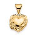 14K Yellow Gold Heart Locket 15x10mm - (A99-718)