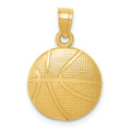 14K Yellow Gold Basketball Pendant - (A86-818)