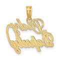 14K Yellow Gold Lady Deputy Charm Pendant - (A91-299)