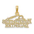 14K Yellow Gold Firefighter's Daughter Charm Pendant - (A94-564)
