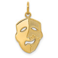 14K Yellow Gold Comedy Mask Charm - (A85-269)