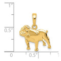 14K Yellow Gold Bulldog Charm - (A85-831)