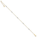 14K Two-tone Gold Cable Chain with Rope Chain with 1'' extension Anklet - Length 9'' inches - (C64-252)