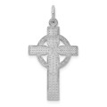 14K White Gold Celtic Cross Charm - (A83-955)