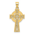 14K Yellow Gold Celtic Cross Pendant - (A87-233)