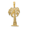 14K Yellow Gold Palm Tree Pendant - (A85-368)