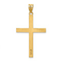 14K Yellow Gold Engravable Cross Charm - (A98-257)