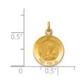 14K Yellow Gold Saint Andrew Medal Charm - (B11-327)