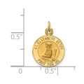 14K Yellow Gold Saint Elizabeth Seton Medal Charm 12mm width - (B11-584)
