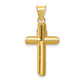 14k Two-Tone Gold Polished Crucifix Pendant - (A85-726)