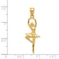 14k Yellow Gold Polished Large Ballerina Pendant - (A85-876)