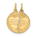 14K Yellow Gold Mizpah Charm Pendant - (A98-669) 14K Yellow Gold Mizpah Charm Pendant - (A98-669)
