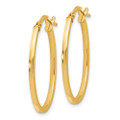 Leslie's 14K Yellow Gold Polished Oval Hoop Earrings 27mm length - (B44-280)