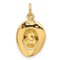 14K Yellow Gold Hat Charm - (A82-499)