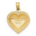 14K Yellow Gold Polished Heart Pendant - (A85-129)