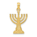 14K Yellow Gold Menorah Pendant - (A86-812)