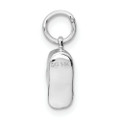 14K White Gold Baby Shoe Charm - (A84-765)
