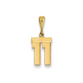 14k Yellow Gold Small Polished Number 11 Charm - (B22-749)