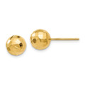 Leslie's 14K Yellow Gold Polished Faceted Post Earrings - (B37-278)