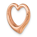 10K Rose Gold Polished Heart Chain Slide - (A88-714)