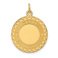 14K Yellow Gold Happy Anniversary Charm Pendant - (A98-688)