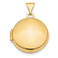 14k Yellow Gold Polished Domed 16mm Round Locket - (A99-326)