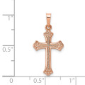 14K Rose Gold Cross Pendant - (A99-996)