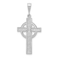 14K White Gold Celtic Cross Charm - (A84-272)