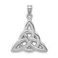 14K White Gold Polished Celtic Trinity Pendant - (A83-502)