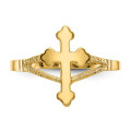 14K Yellow Gold Polished Cross Ring - Size 6 - (B31-784)