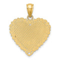 14K Yellow Gold Love IS...Heart Charm Pendant - (A92-324)