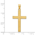 14K Yellow Gold Cross Pendant - (B11-170)